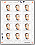La feuille de 15 timbres de 2024 de Charles Aznavour