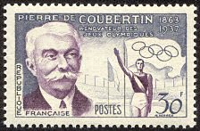 Image du timbre Pierre de Coubertin (1863-1937) rénovateur des Jeux Olympiques