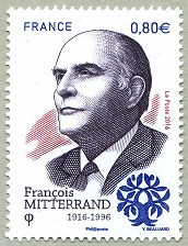 Image du timbre François Mitterrand 1916-1996