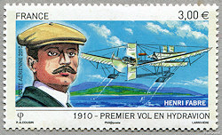 Image du timbre Henri Fabre-1910 Premier vol en hydravion