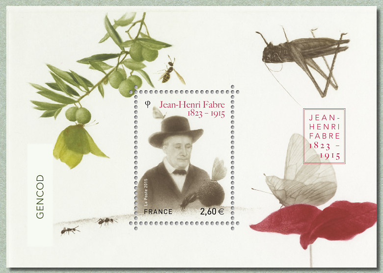 Jean-Henri Fabre 1823-1915 - Le timbre sur feuillet