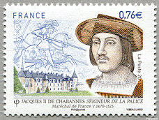 Image du timbre Jacques II de Chabannes Seigneur de La Palice - Maréchal de France V.1470-1525