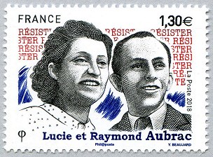 Image du timbre Lucie et Raymond Aubrac