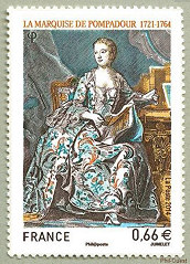 Image du timbre La marquise de Pompadour 1721-1764