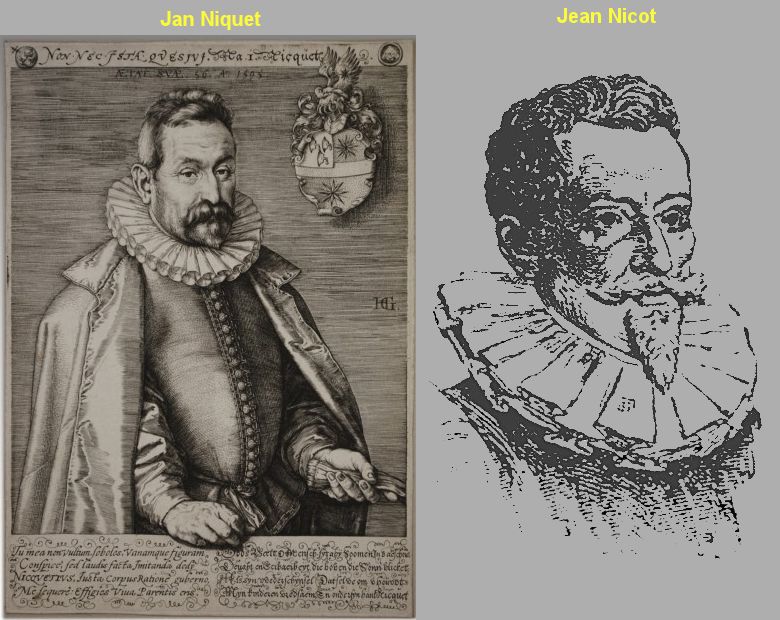 Les portraits comparés de Jan Nicquet et Jean Nicot