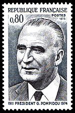 Image du timbre Président Georges Pompidou 1911-1974