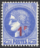 Image du timbre Céres 1F sur 2F25 outremer