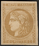 Image du timbre Cérès 10 centimes bistre-Report  1