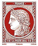 Image du timbre Cérès  1F carmin gravé 1849