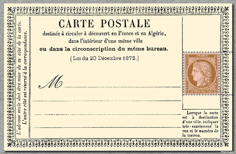 150 ans carte postale