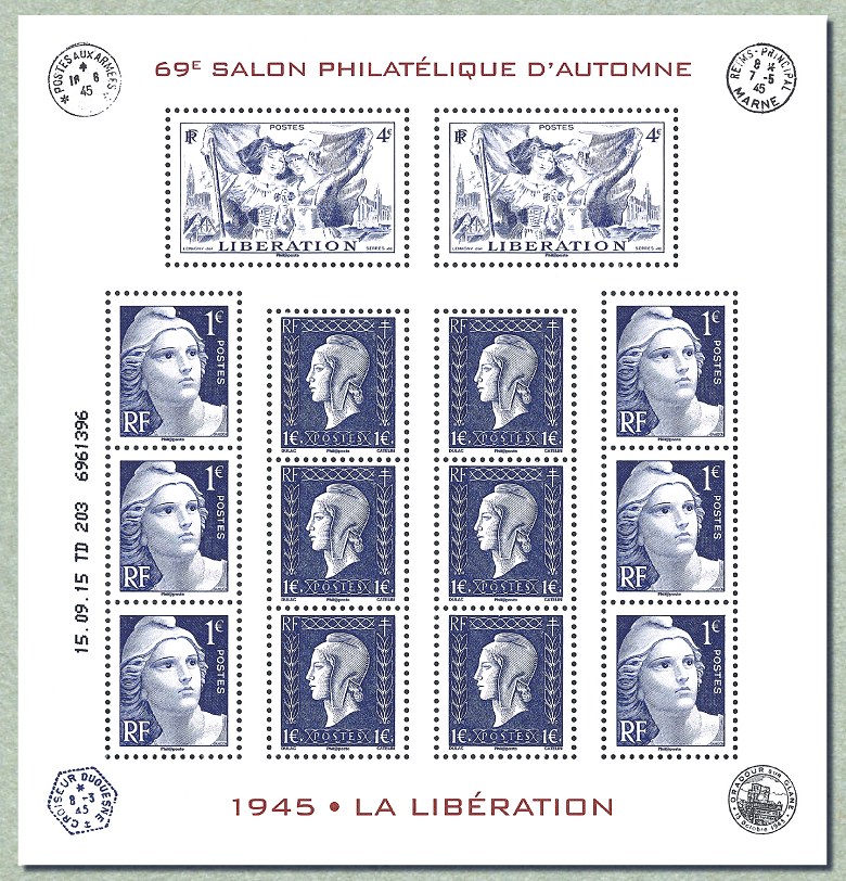Image du timbre 1945. La Libération