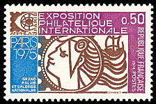 ARPHILA 75<BR>Exposition Philatélique Internationale<BR>Grand Palais et Galeries Nationales