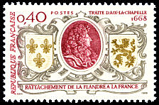 Traité d´Aix la Chapelle 1668<BR>Rattachement de la Flandre à la France