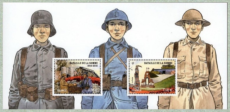 Souvenir philatélique de la bataille de la Somme 1919-2016