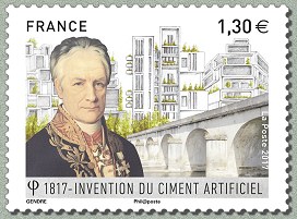 Image du timbre Invention du ciment artificiel 1817 - 2017