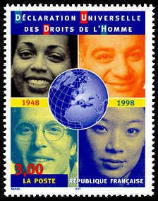 Image du timbre Déclaration Universelle des droits de l'Homme 1948-1998