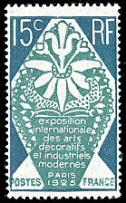 Image du timbre Poterie - 15c vert-bleu et vert
