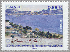 Image du timbre Le golfe de Marseille vu de l'Estaque-Paul Cézanne