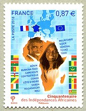Image du timbre Cinquantenaire des Indépendances Africaines