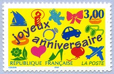 Image du timbre Joyeux anniversaire