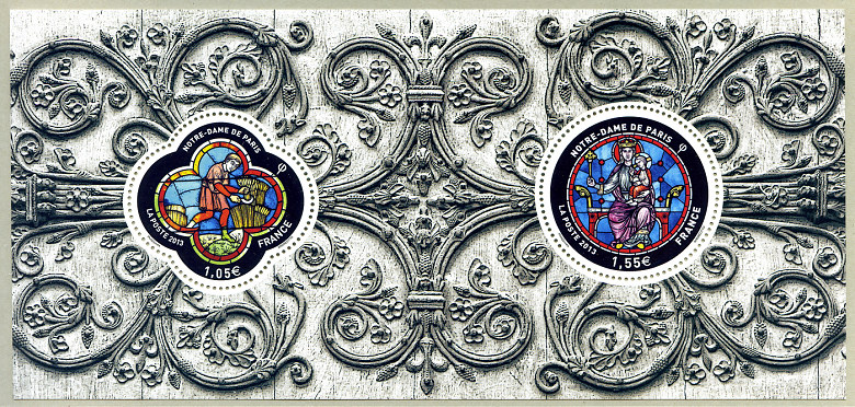 Image du timbre 850e anniversaire de la cathédrale Notre-Dame de Paris - Le souvenir philatélique