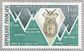 Ordre de la Libération<BR>Villes «Compagnons de la Libération»<BR>Île de Sein et Nantes