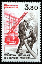 Image du timbre Centenaire de la Fédération Nationale des Sapeurs-Pompiers
