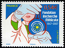 Image du timbre Fondation Recherche Médicale 1947-2007
