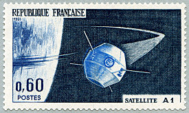 Mise sur orbite du 1er satellite français<BR>Satellite A1