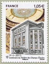 Image du timbre Centenaire du Théâtre des Champs-Elysées-1913-2013