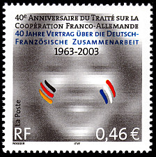 40<sup>ème</sup> anniversaire du traité sur la  coopération franco-allemande<br>40 Jahre vertrag über die Deutsch-Französische zusammenarbeit<br>1963-2003