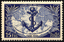 Image du timbre Cinquantenaire de la création
-
des troupes coloniales   1900-1950