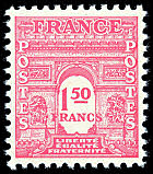 Image du timbre Arc de Triomphe de Paris 1F50 rose
