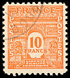 Arc de Triomphe de Paris 10F orange