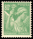 Image du timbre Iris 80c vert-jaune2ème série