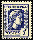 Image du timbre 5F bleu-violet