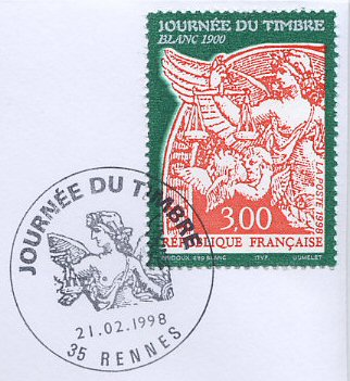 Timbre à date 1er jour de la journée du timbre 1998
Hommage au «type Blanc»