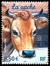 Image du timbre La vache