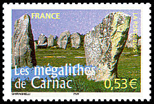 Image du timbre Les mégalithes de Carnac