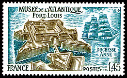 Image du timbre Musée de l'Atlantique- 
Port-Louis et le «Duchesse Anne»
