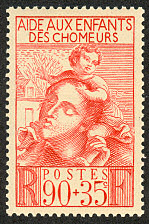 Image du timbre Aide aux enfants des chômeurs, 90 c + 35 c