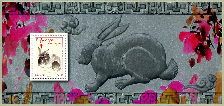 Souvenir philatélique de l´année du lapin