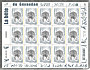 Le feuillet de 15 timbres de 2024 de la Bête du Gévaudan