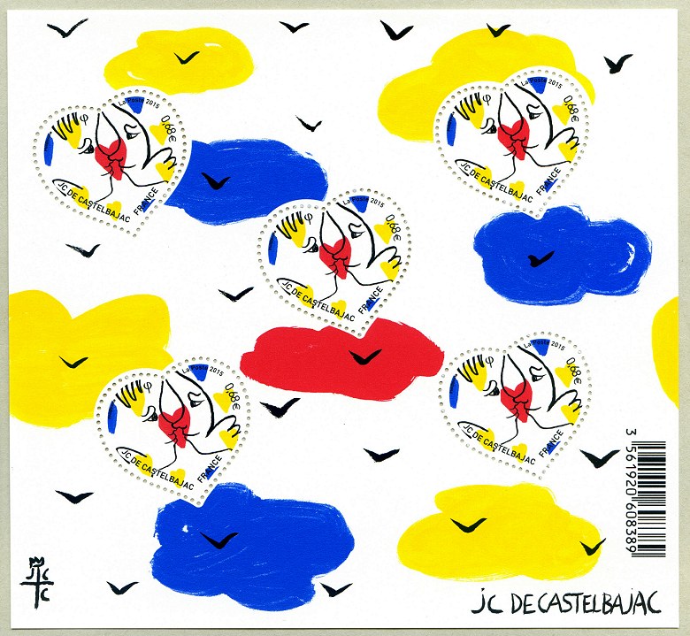 Image du timbre Les coeurs de J-C de Castelbajac