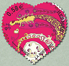 Image du timbre Le deuxième coeur Hermès à 0,58 €-issu du bloc-feuillet