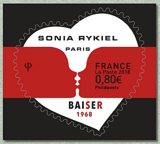Coeur « Sonia Rykiel Paris Le baiser » autoadhésif