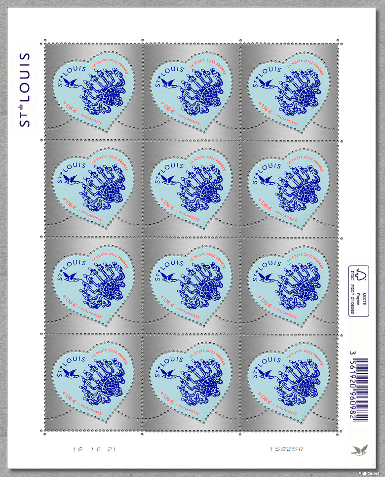 Cristallerie  Saint-Louis - 12 timbres à 1,16 €