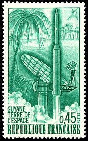 Image du timbre Guyane terre de l'espace