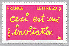 Image du timbre Ceci est une invitation _ timbre gommé