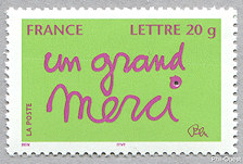 Image du timbre Un grand merci - timbre gommé